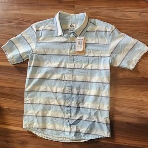 Boys Quiksilver Woven Striped S/S